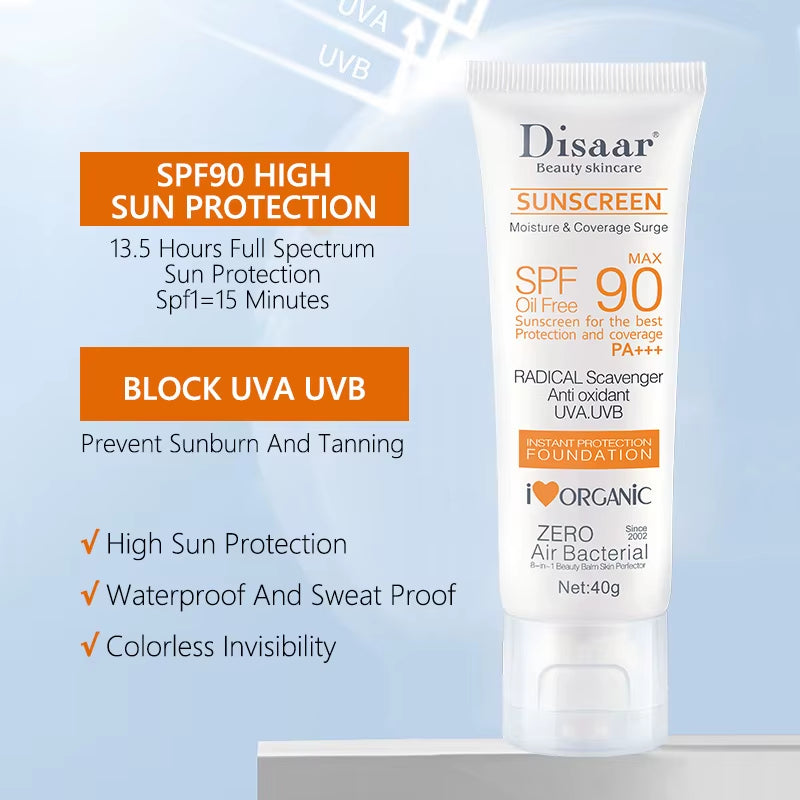 Facial Body Sunscreen Waterproof SPF 90+UV Sun Cream 