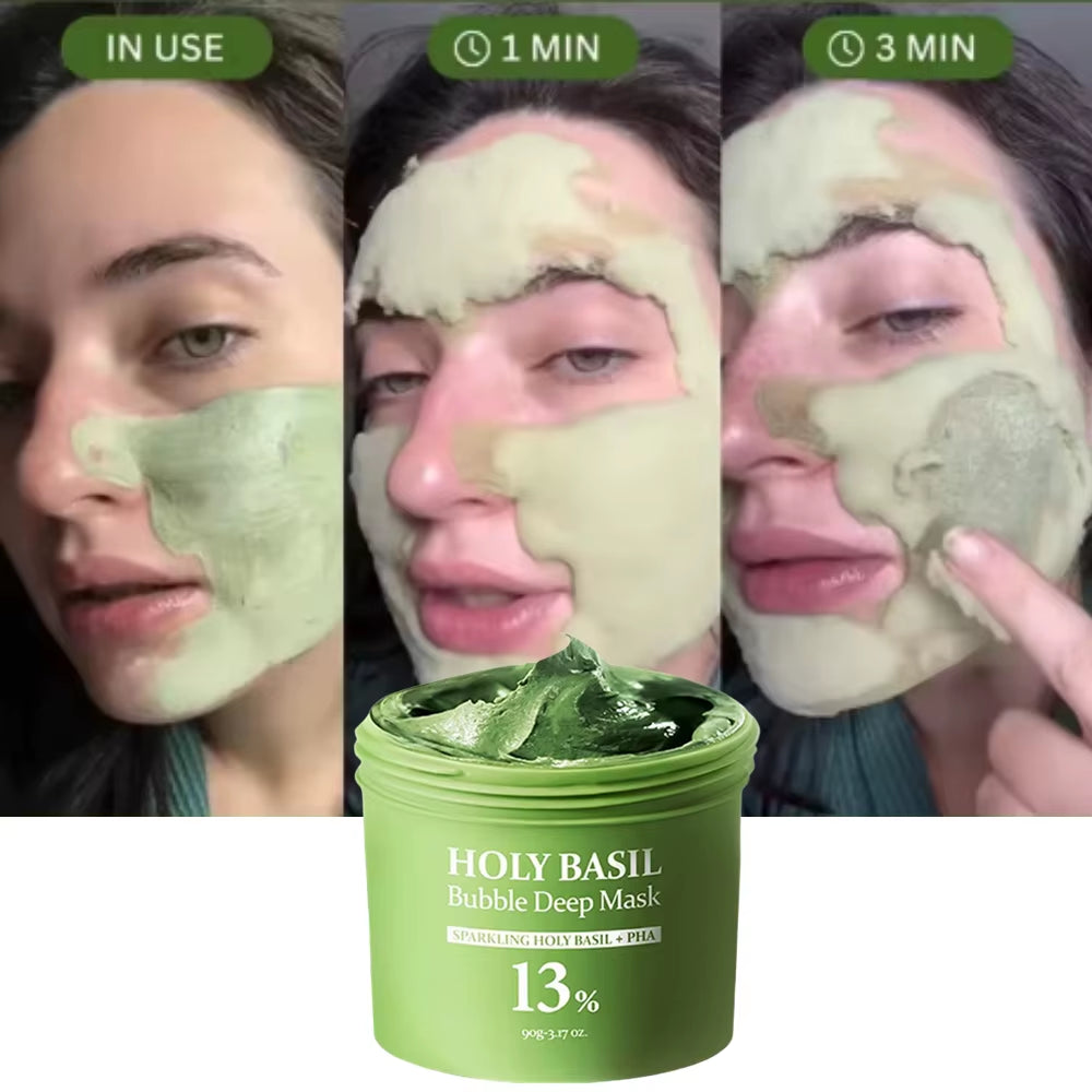 Basil Bubble Facial Mask Exfoliating Deep cleansing 